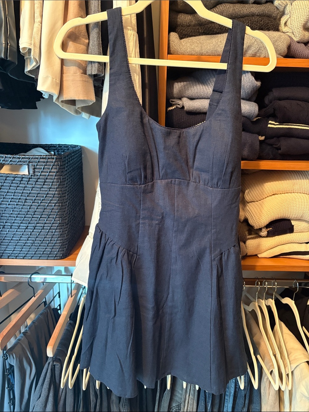 Abercrombie & Fitch Linen-Blend A&F Dylan Bra-Free Mini Dress - Small - Picture 7 of 9